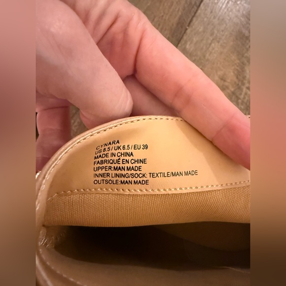 Gold Studded Stiletto Ankle Boots, Tan Nude, Size 8.5 NWOT - Picture 6 of 7